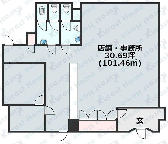 【間取り】 | メルベーユ地下1階店舗事務所