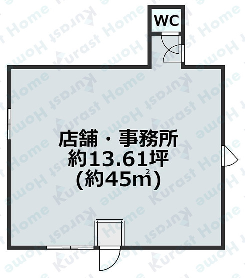 【間取り】 | メゾンミフク　天美南5丁目路面テナント