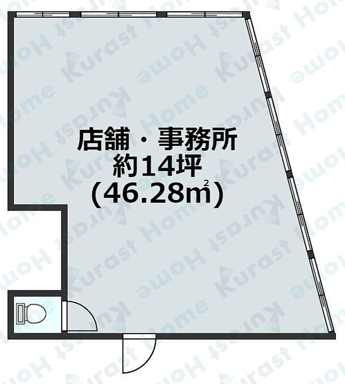 【間取り】 | 山田ビル　東新町4丁目駅前テナント3階