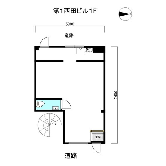 【間取り】 | 第1西田ビル1階テナント