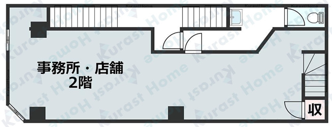 【間取り】 | 恵我之荘1丁目店舗2階部分(滝野店舗)