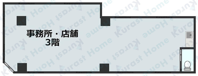 【間取り】 | 恵我之荘1丁目店舗3階部分(滝野店舗)