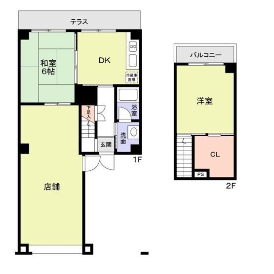 【間取り】 | ViVi本町　河内長野駅前 路面店舗