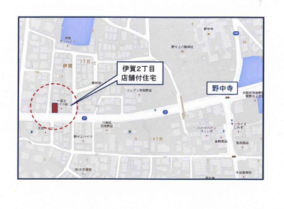 【地図】 | 伊賀2丁目住宅付店舗