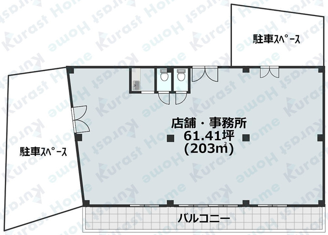 【間取り】 | 良福寺ヴィラドクリスタル1階路面テナント