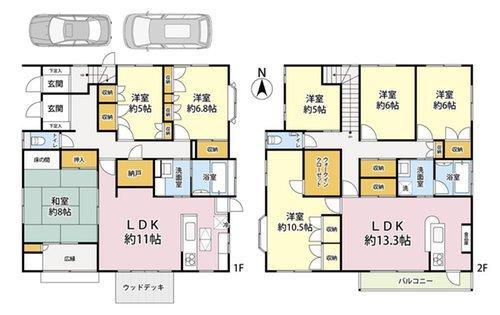 南馬込４　戸建の間取り