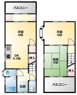 【間取り】 | 松山町2丁目戸建