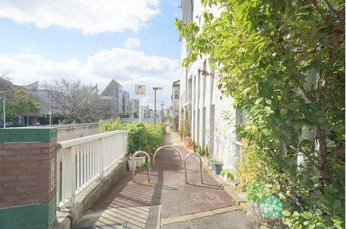 本町２　戸建の前面道路含む現地写真|東側　公道　幅員約5.4m
南側　通路有（神田川沿い）