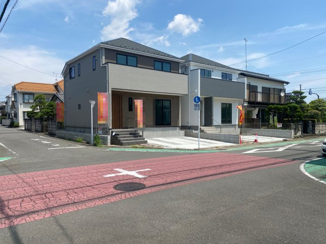 『八王子市新築戸建て』八王子市清川町27-1【仲介手数料無料】　１期の前面道路含む現地写真|～仲介手数料無料☆八王子ひなた不動産～八王子市清川町　新築戸建て
