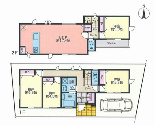 【間取り】 | 【仲介手数料０円】茅ヶ崎市南湖4丁目　新築一戸建て | 【仲介手数料０円】茅ヶ崎市南湖4丁目　新築一戸建て