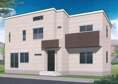 【外観パース】 | 【仲介手数料０円】茅ヶ崎市南湖4丁目　新築一戸建て | 【仲介手数料０円】茅ヶ崎市南湖4丁目　新築一戸建て