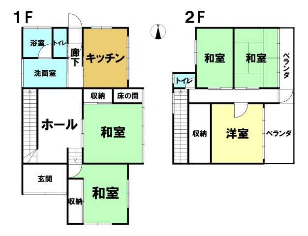 中古戸建　松井田町横川の間取り