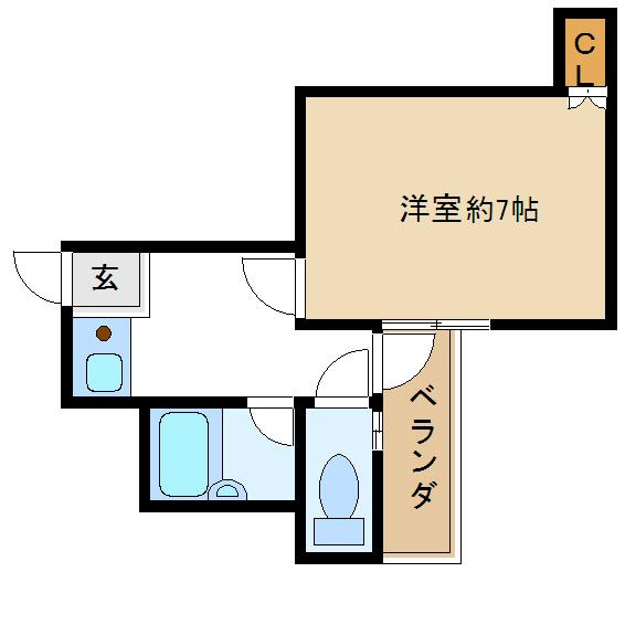 ベルメゾン一須賀Ⅲ号館の間取り|イメージになります。