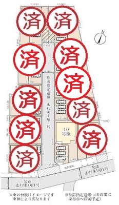 【地図】 | リーブルガーデン．Ｓ　深谷小前田第４　 | 現地区画図