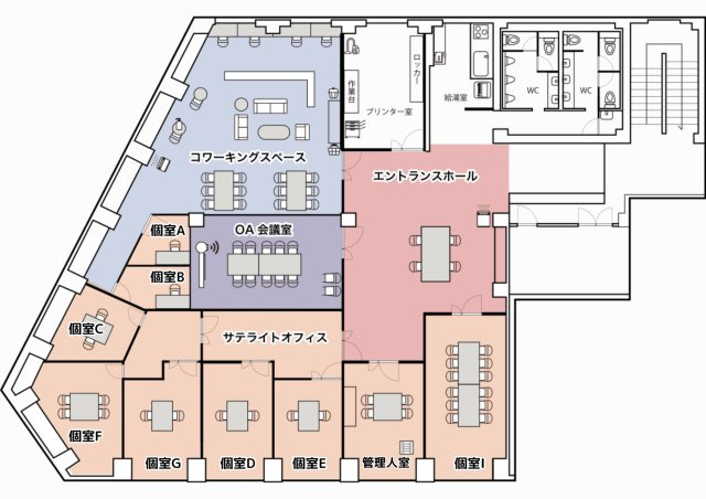 【間取り】 | EN-biz（ワーキングスペース＆サテライトオフィス）