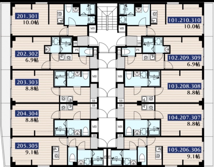 SKビル拾参番館の間取り