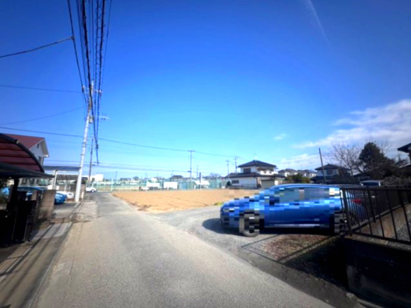 土地　川越市萱沼の前面道路含む現地写真