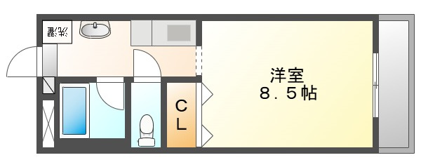 マメゾン三野の間取り