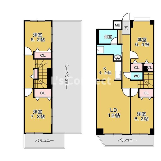 【間取り】 | グランビュー八乙女中央