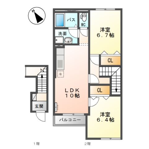 ＡＮＤ　ＯＮＥ　東棟の間取り