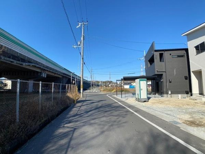 【前面道路含む現地写真】 | 姫路市奥山　新築戸建　1号地