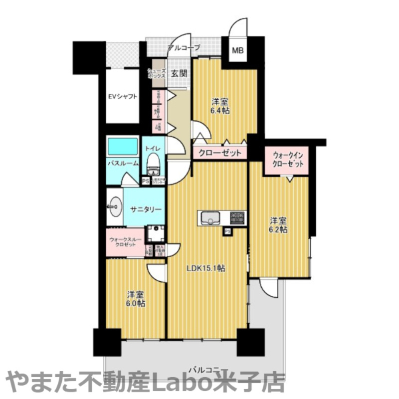 アルファスマート旗ヶ崎　の間取り