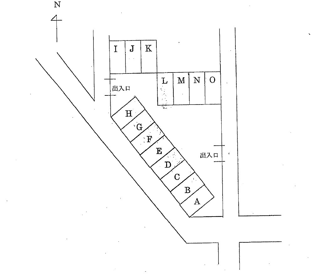 堤町・新井パーキングの区画図