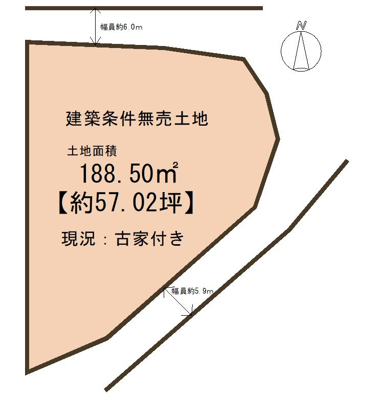 向日市物集女町北ノ口　の土地図|建築条件無売土地のため、お好きな工務店・ハウスメーカーで建築可能です！