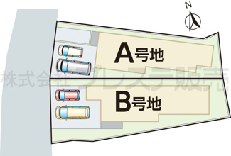 【区画図】 | 生駒市谷田町の新築一戸建 全２区画 | 全体区画図