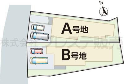 【区画図】 | 生駒市谷田町の新築一戸建 全２区画 | 全体区画図