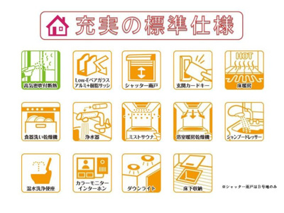 【その他】 | 生駒市谷田町の新築一戸建 全２区画 | 快適に末永くお住まいいただける省エネ仕様の建物です♪設備・機器も最新のものを標準採用しております。