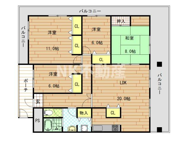 【間取り】 | レジェーロ永和（河内永和賃貸） | 間取りです