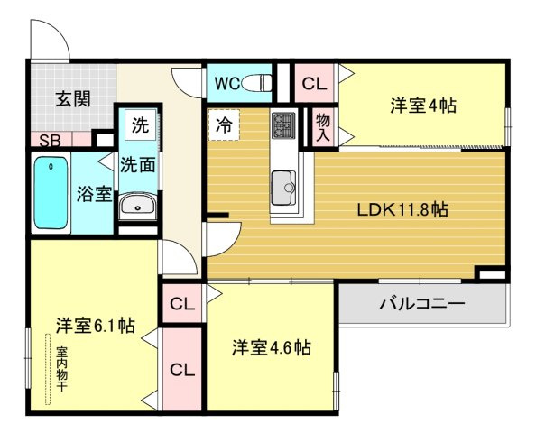 【間取り】 | Ｌａ　ｍａｉｓｏｎ青木町Ⅰ