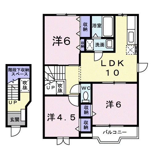 ソレアード打越Ⅱ番館の間取り