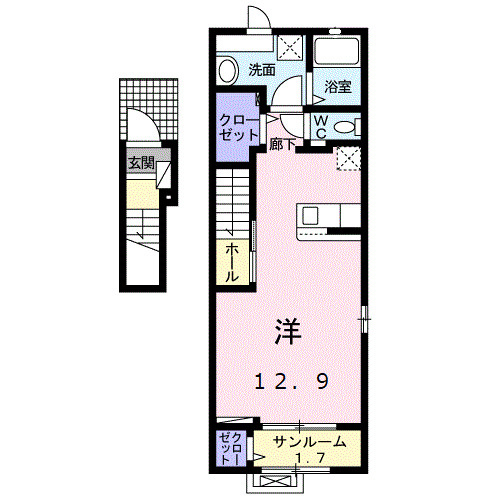 レジデンス　宝町の間取り
