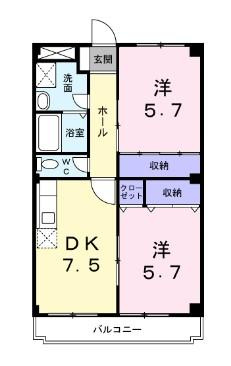 ディアコートKの間取り