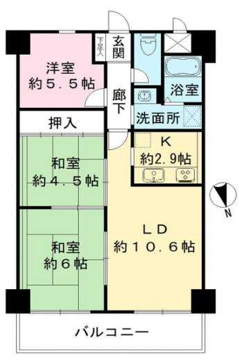 【間取り】 | 朝日プラザ天下茶屋Ⅱ