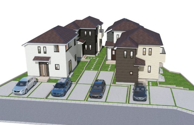 ハートフルタウンうるま市与那城　D号棟の外観パース|外観パース