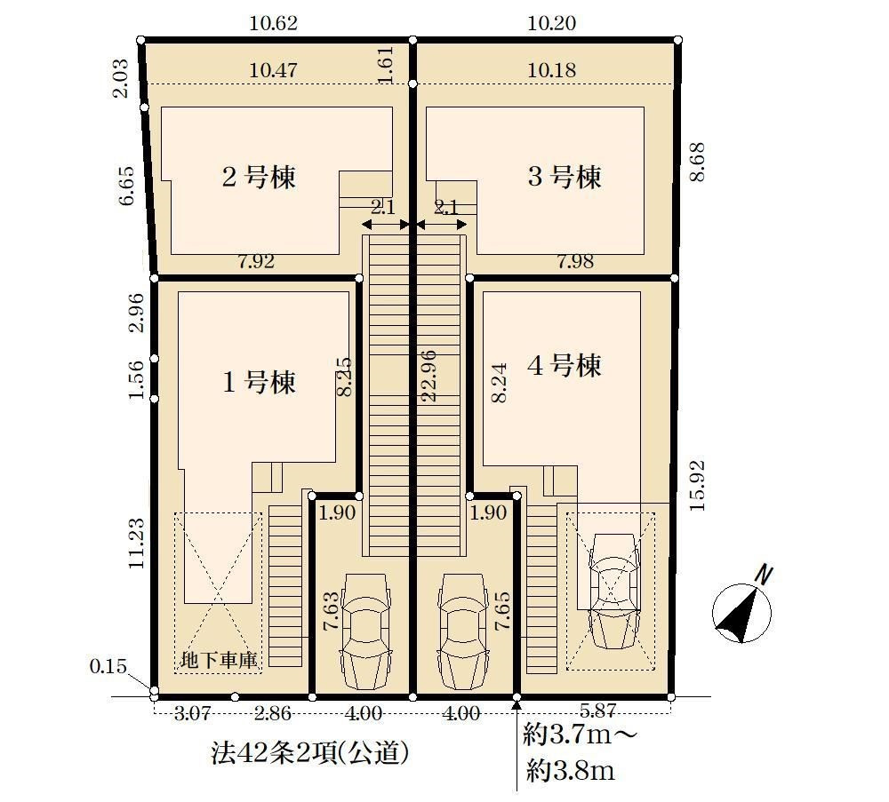 横浜市港南区東永谷3丁目 新築戸建て【仲介手数料無料】の区画図