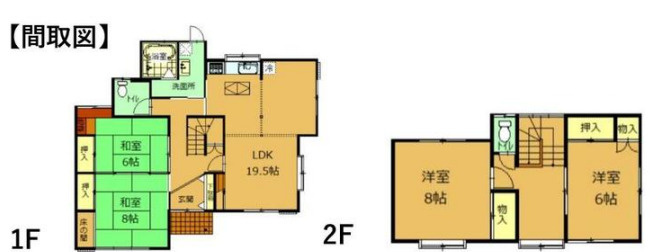 中古戸建　足利市山川町の間取り|図面と現況が異なる場合、現況優先となります