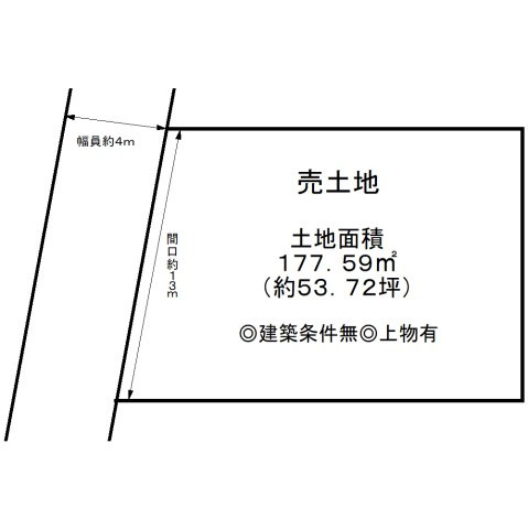 千代田２丁目　売土地の土地図|土地面積約５３．７２坪！夢のマイホームを実現してくださいね♪
