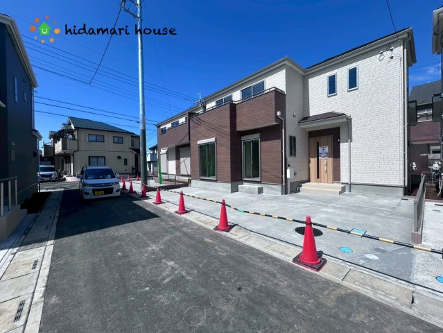 上尾市原市　11期　新築戸建　ハートフルタウン　Bの前面道路含む現地写真