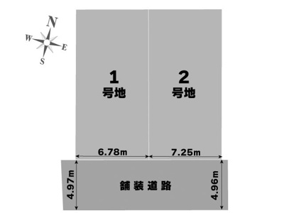 【区画図】 | 大原野上里鳥見町　1号地　新築一戸建