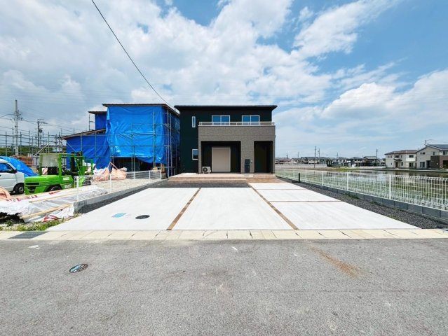 新築戸建　安八郡安八町南今ケ渕第１　全12区画分譲の前面道路含む現地写真|■分譲地内の6.0mの開発道路の端のおうちなので、お子様も安心です！