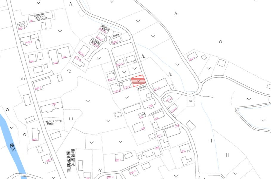 都城市豊満町の売地の土地図