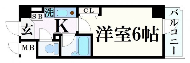 神戸市中央区磯辺通４丁目の賃貸マンションの間取り