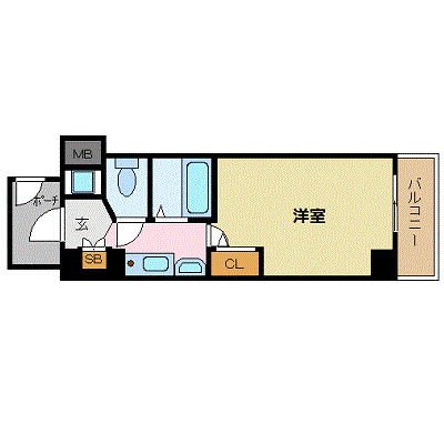 エステムコート新神戸エリタージュの間取り