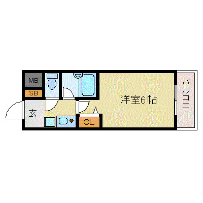 エスリード三宮第3の間取り