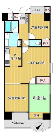 【間取り】 | グラン・ドムール堺ザビエル公園