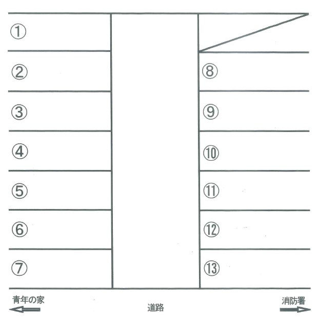 仲町パーキングの区画図